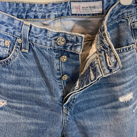 Ag The Sloan Vintage Straight Leg Jeans Light Blue Jeans size 27 - Picture 3 of 5